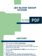 The Abo Blood Group System: By: Carriza Darcy C. Gilo, RMT, Imt (Ascpi)