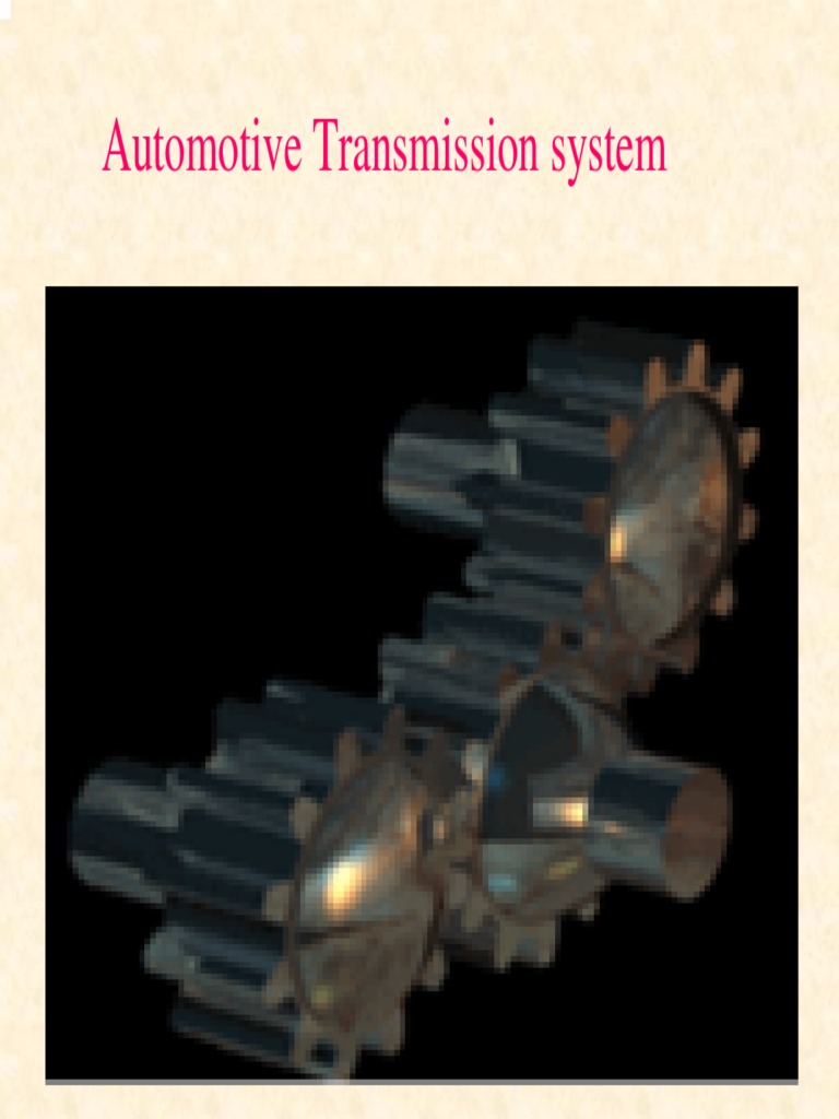 Transmission System PDF Transmission (Mechanics) Manual Transmission