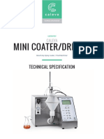 Mini Tablet Coater Pellet Drier Technical Specification PDF