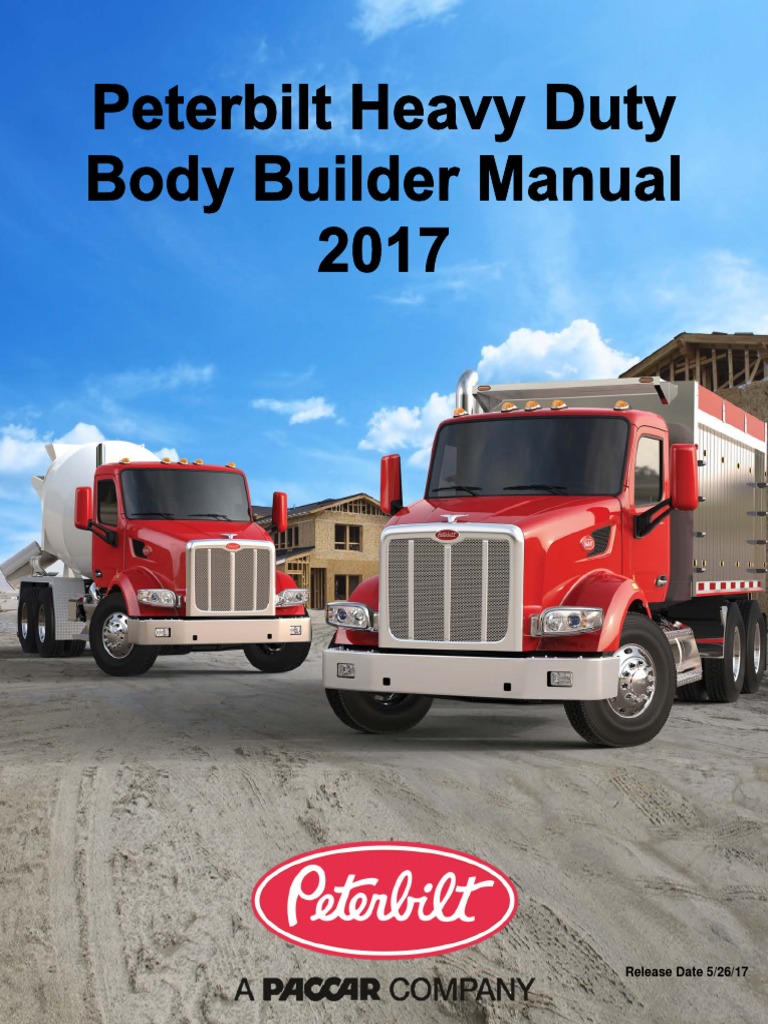 Peterbilt Heavy Duty Body Builder Manual 2017 PDF Emission Standard
