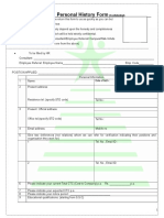 Personal History Form EComm Org - New