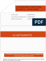 Uji Antidiabetes, Antimalaria, Antiinflamasi, Anthelmintic, Insectidical Essay