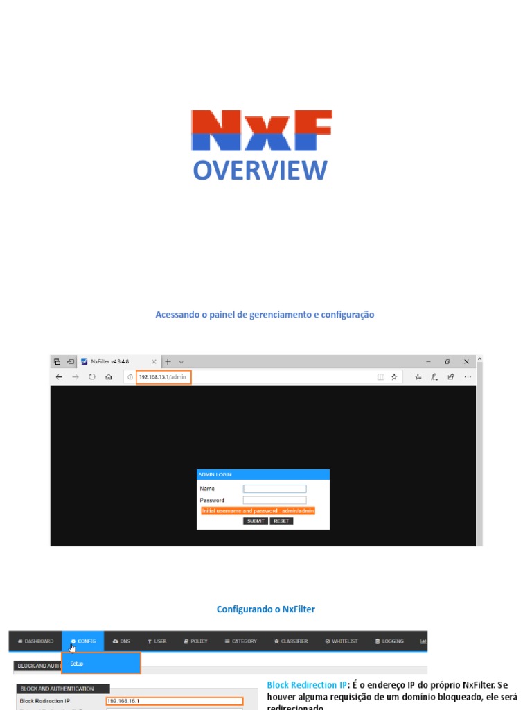 Nxfilter Overview | PDF | Sistema de Nomes de Domínio (DNS) | Endereço ...