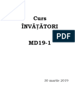 Curs Învățători MD19-1: 30 Martie 2019