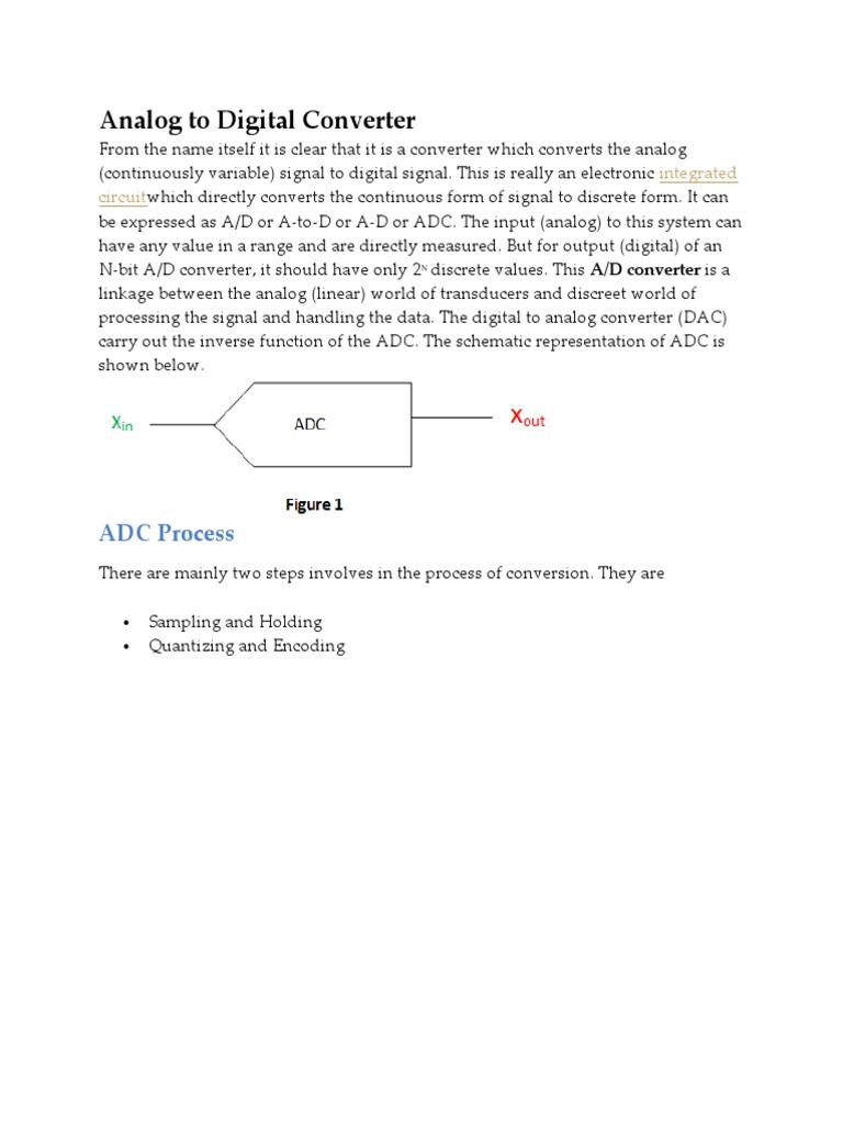 ADC Process: Steps and Types Explained | PDF | Analog To Digital ...