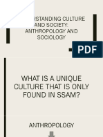 Understanding Culture and Society: Anthropology and Sociology