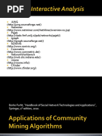 Applications of Community Mining Algorithms