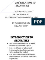 A Study Relating To Securities