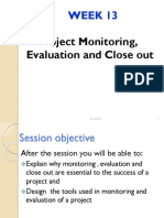 Project Monitoring, Evaluation and Close Out Guide