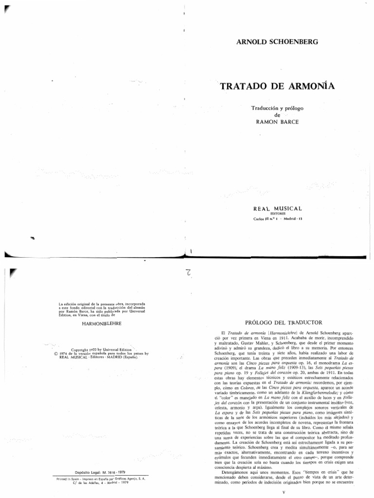 Schoenberg Arnold Tratado de Armonia PDF | PDF