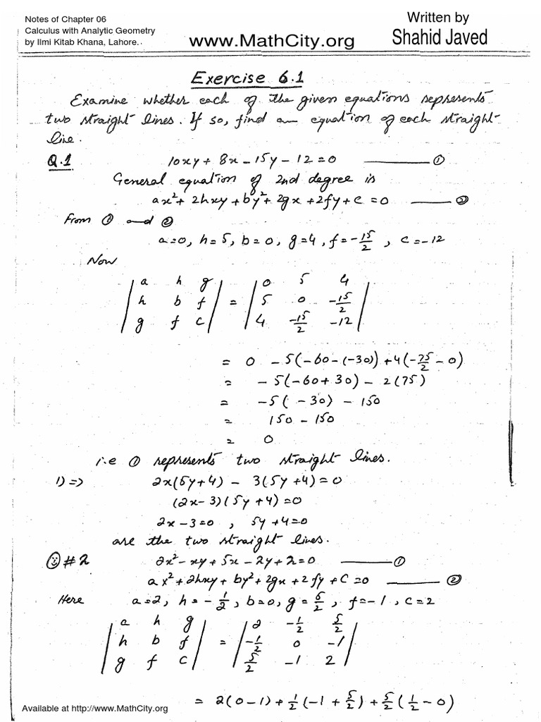 Calculus with Analytic Geometry Notes | PDF | Finance & Money ...