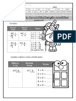 Divisão Tabela Multiplicação Atividades Suzano