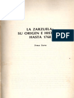 La Zarzuela Su Origen e Historia Hasta 1768 Por Irma Isern