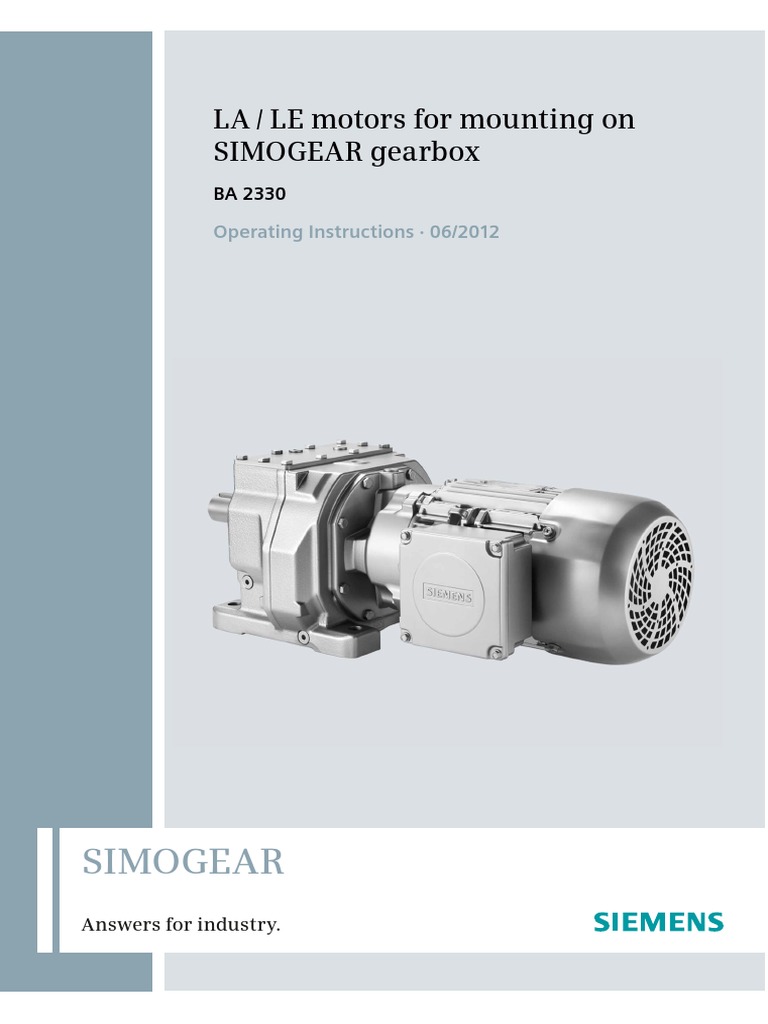 SIMOGEAR Installation and Operating Instructions - Motor4 - 9 | PDF ...
