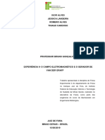 Relatório de Fisica Experimental 3 O Campo Eletromagnético e o Gerador de Van Der Graff Final