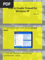 How To Enable Firewall For Windows XP