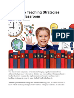 Classroom Strategies