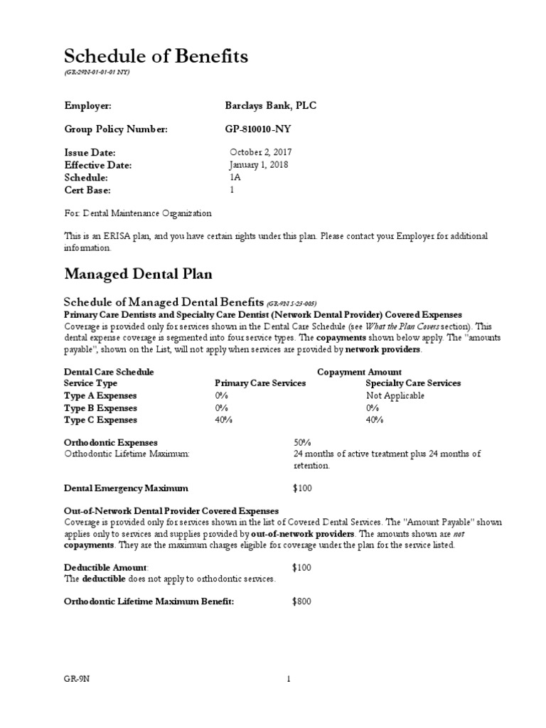Aetna DMO Dental Benefits May 2019 PDF Deductible Surgery