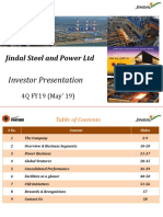 Jindal Steel and Power Ltd Investor Presentation 4Q FY19 (May’ 19