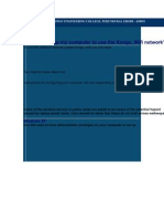How Do I Set Up My Computer To Use The Kongu - Wifi Network?