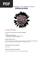 Population: CBSE Class 9 - Geography - CH6 - Population (Q and A)