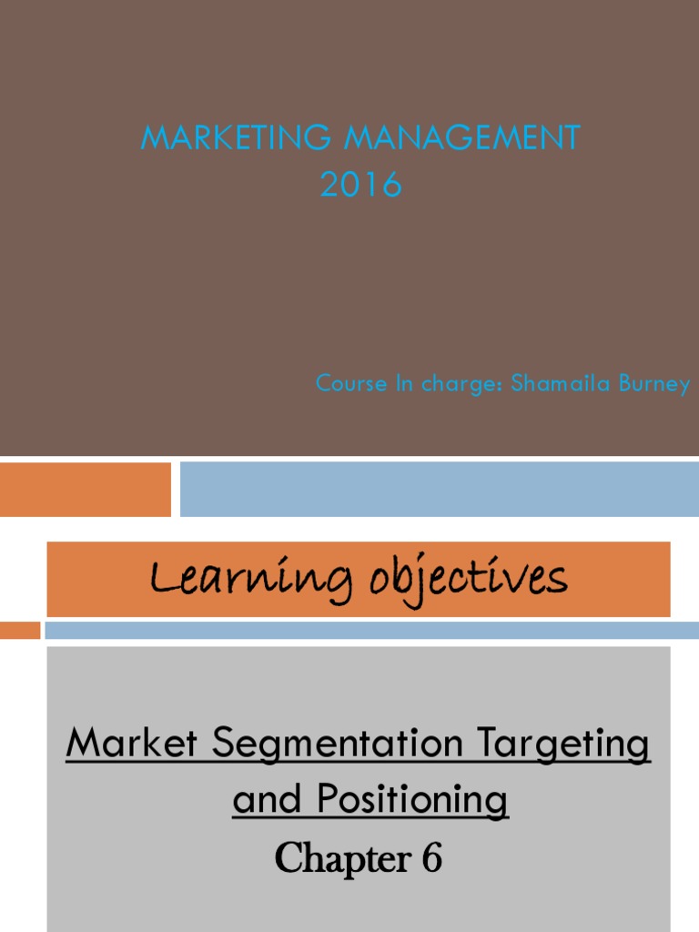 New Principles of Marketing Chapter6 | PDF | Market Segmentation ...