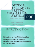 Historical Perspective of the Philippine Educational System