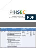 Actividades Críticas Icsk 29 de Agosto Al 03 de Septiembre 2019