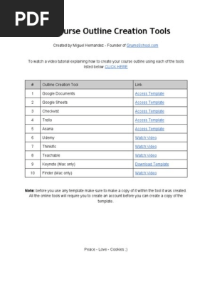 CourseOutlineTemplates 