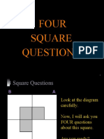 Four Square Questions Math Puzzle