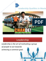 Leadership Qualities in Movie
