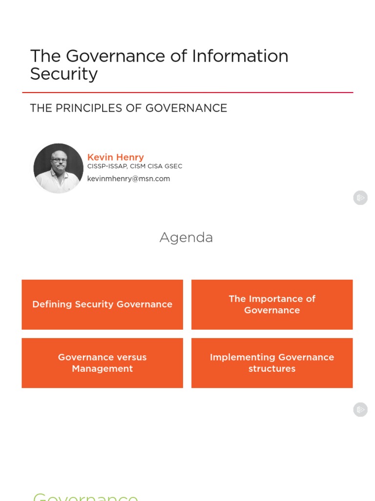 Principles of Information Security Governance | PDF | Corporate ...