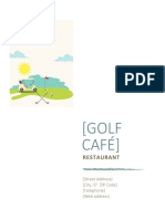 Golf Cafe Menu (Medium)