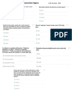 Teste de Raciocínio Lógico Profº Ale Dorini 2018