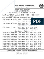 Nagaland State Lotteries: 1st Prize 25.27 Lakhs/-90G 54973 99L 39005