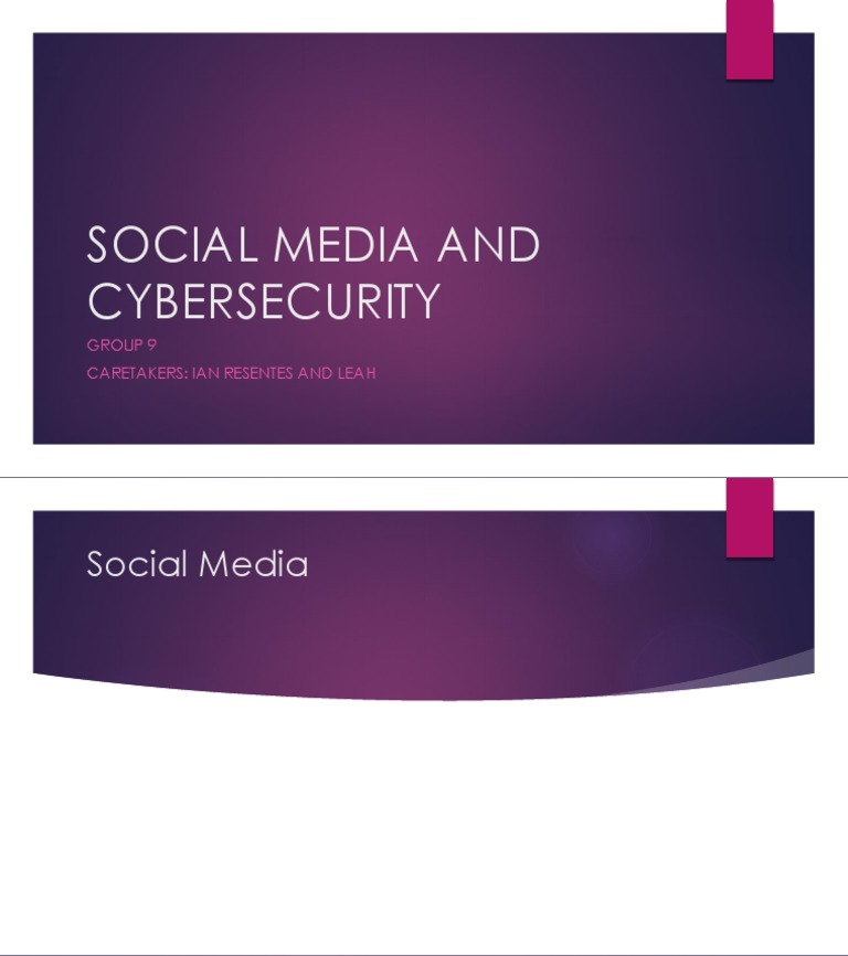 Social Media and Cybersecurity | PDF