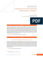 Dialnet UnaRevisionDeLaEducacionUniversitariaEnNorteYSurAm 6230451 PDF