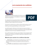 Métodos para La Resolución de Conflictos Laborales