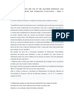 Tradução Do Texto the Use of the Teachinh Portfolio and Student Evaluations for Summative Evaluation