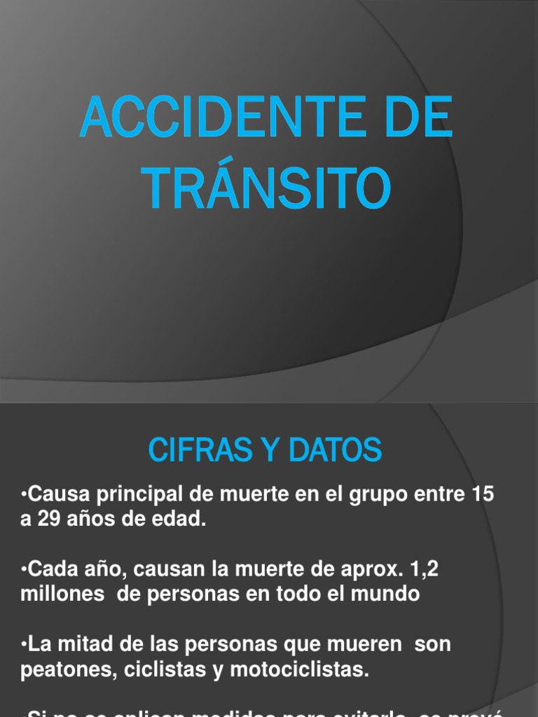 Tipos de Accidentes de Tránsito | PDF | Accidente de tráfico | La ...