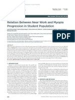 Relation Between Near Work and Myopia Progression in Student Population