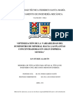 Optimización de La Variabilidad Del Suministro de Mineral Hacia Las Plantas Concentradoras en Gran Empresa Minera