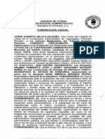 ComunicadoJudicial No33 CSJ Honduras