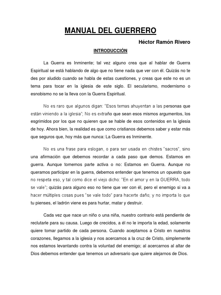 Manual Del Guerrero | PDF | Fe | Dios