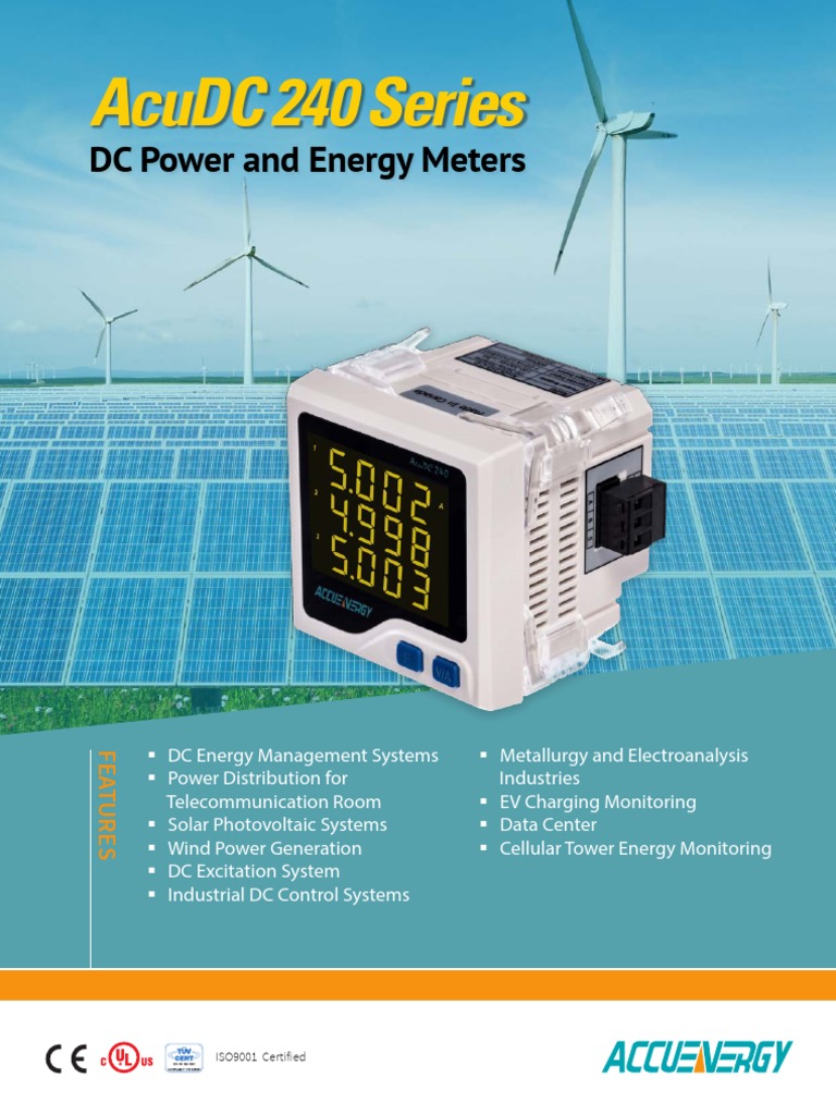 Comprehensive Overview of the AcuDC 240 Series DC Power and Energy ...