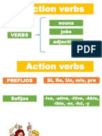 Action Verbs: Nouns Jobs Adjectives