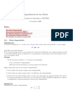 Diagonalización de Una Matriz