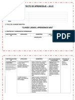 PROYECTO DE APRENDIZAJE 3°