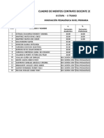 Cuadros de méritos docentes 2019