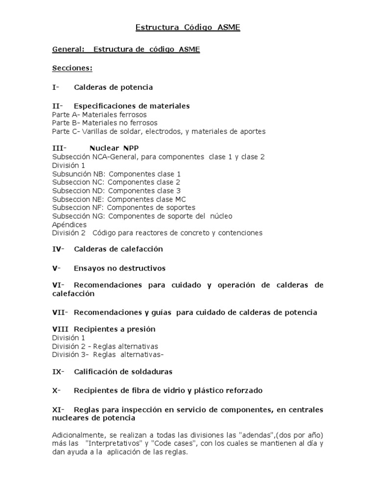 Estructura General Asme PDF | PDF | Presión | Acero